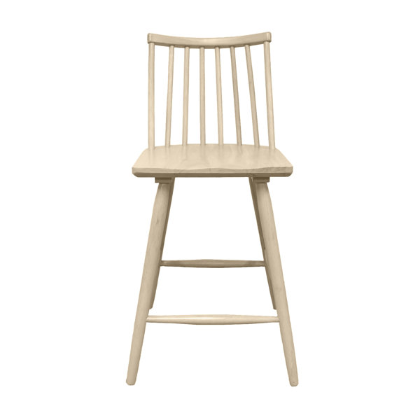 Gracie Oaks Anatolie Solid Wood 24" Counter Stool Wayfair